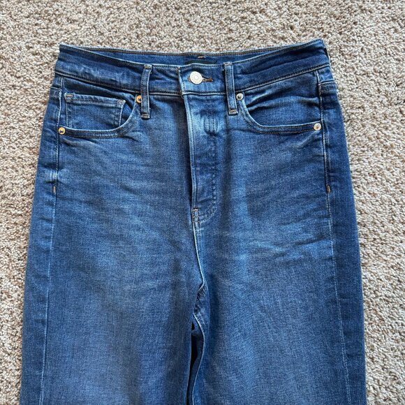 Express Modern Straight leg Super High Rise Jeans 6 regular high waist jean - Picture 2 of 7